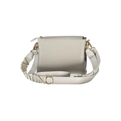 Mario Valentino Grigio læder crossbody taske med guld hardware