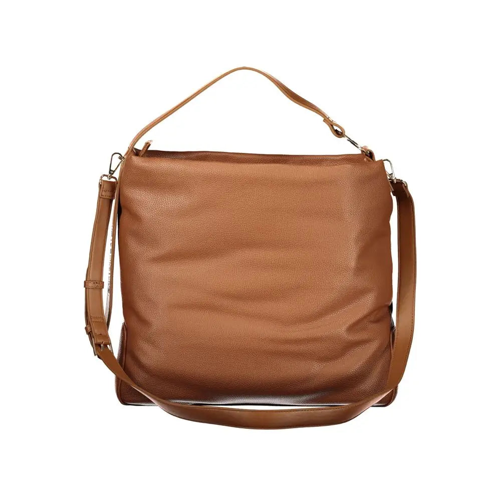 Mario Valentino Marrone tan læder hobo taske med tekstureret overflade og justerbar skulderrem