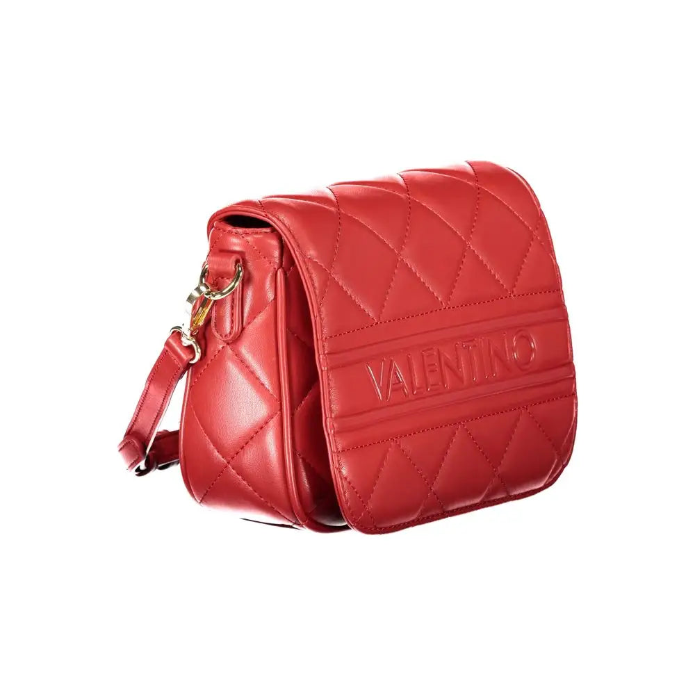 Vibrant Mario Valentino rød læder crossbody taske, 100% originale brands