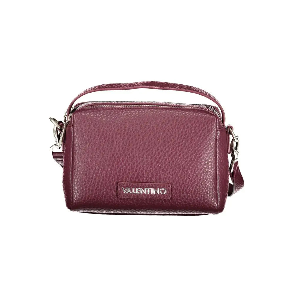 Mario Valentino Rosso burgundy læder crossbody taske med sølv hardware