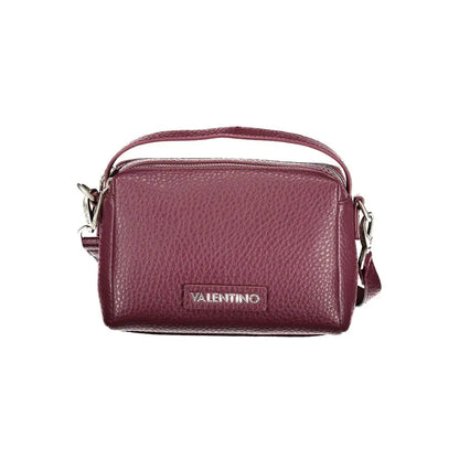 Mario Valentino Rosso burgundy læder crossbody taske med sølv hardware