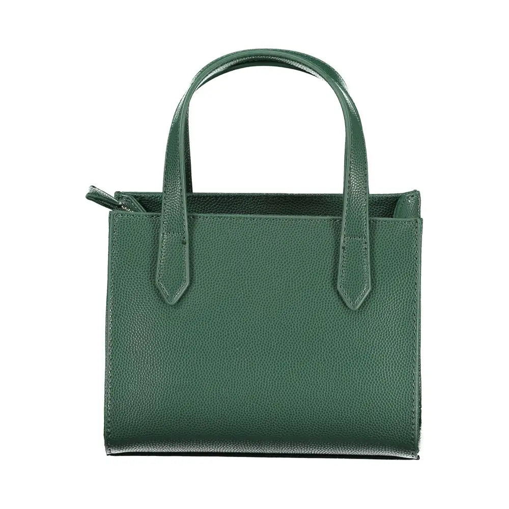 Sleek Mario Valentino Verde Poliuretano mini tote bag i mørkegrøn læder