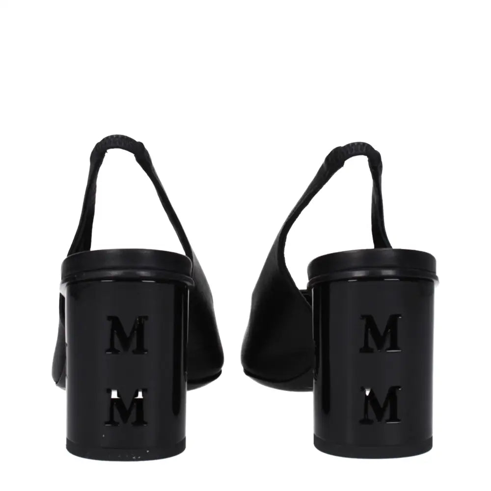 Max Mara Black Leather High Heel Pumps