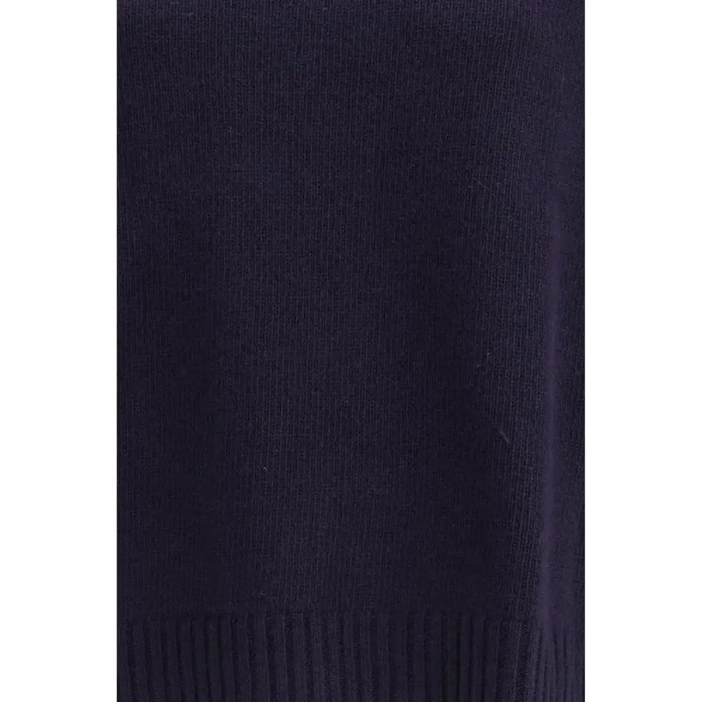 Max Mara mørke marineblå rib-strikket sweaterærme i 100% originale brands