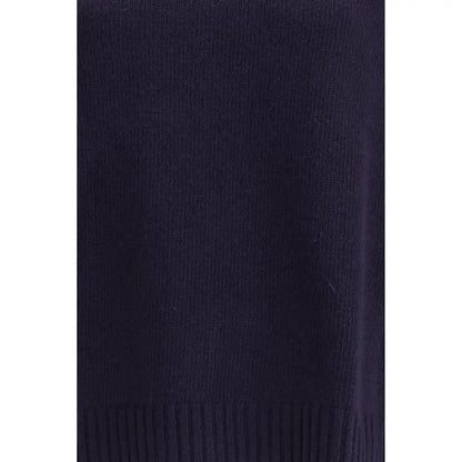 Max Mara mørke marineblå rib-strikket sweaterærme i 100% originale brands