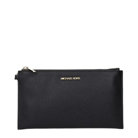 Michael Kors Black Leather Clutch Bags