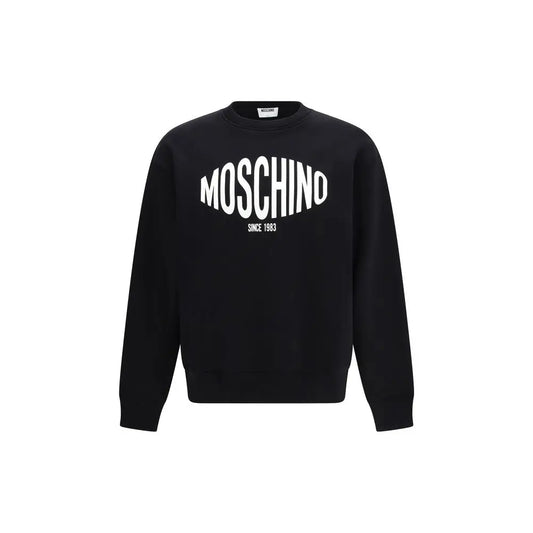 Moschino sort trøje i sort bomuld med hvid logo