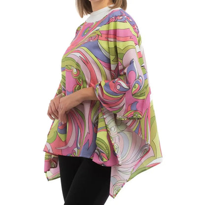 Vibrant Moschino multicolor cotton shirt in pink, green, purple swirls