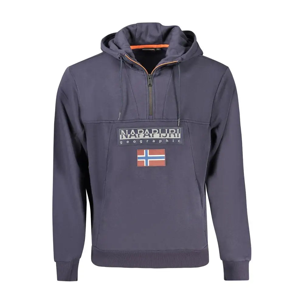 Napapijri høj kvalitet hoodie med norsk flag og orange for, 100% original