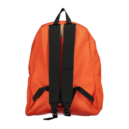Napapijri orange backpack, 100% originale brands fra outlet mærkevarer