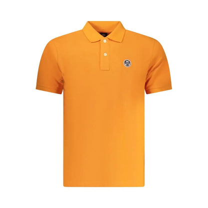 North Sails Arancione cotton men polo shirt in vibrant orange