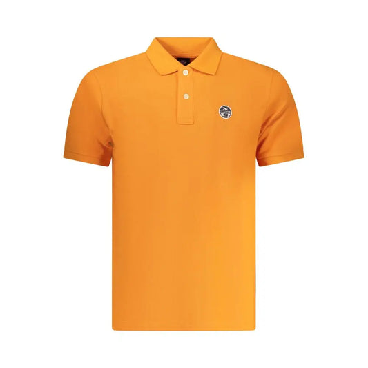 North Sails Arancione cotton men polo shirt in vibrant orange