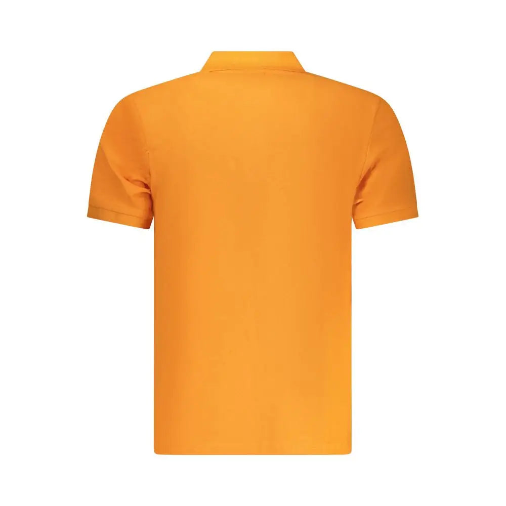 North sails arancione cotton men polo shirt in solid orange