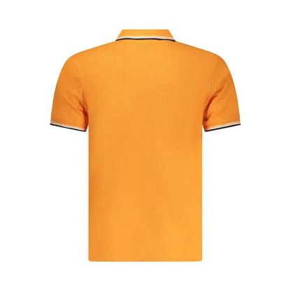 North sails arancione cotton men polo shirt in bright orange