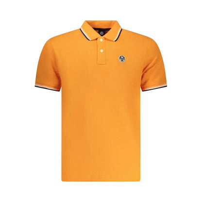 Vibrant North Sails Arancione cotton polo shirt in orange with trim