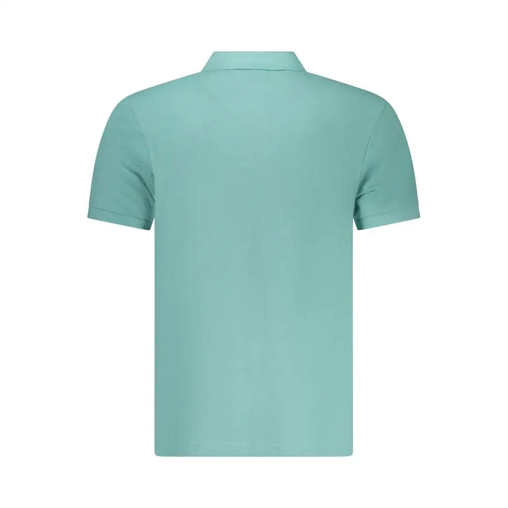 North Sails Azzurro light teal cotton men’s polo shirt with classic collar and short sleeves