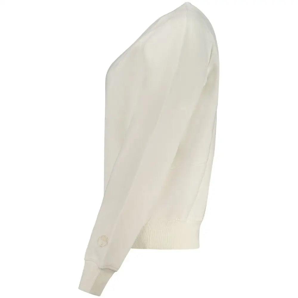 North Sails Bianco cream knit cardigan med knap og ribbet manchetter