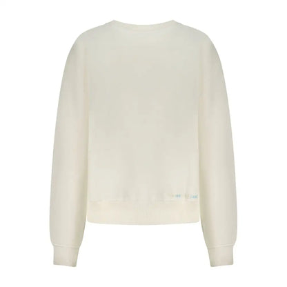 North Sails Bianco bomuldssweatshirt i cremfarvet strik med ribkantmanchetter