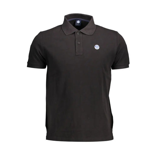 North Sails Black Cotton Men Polo Shirt - Polo Shirts