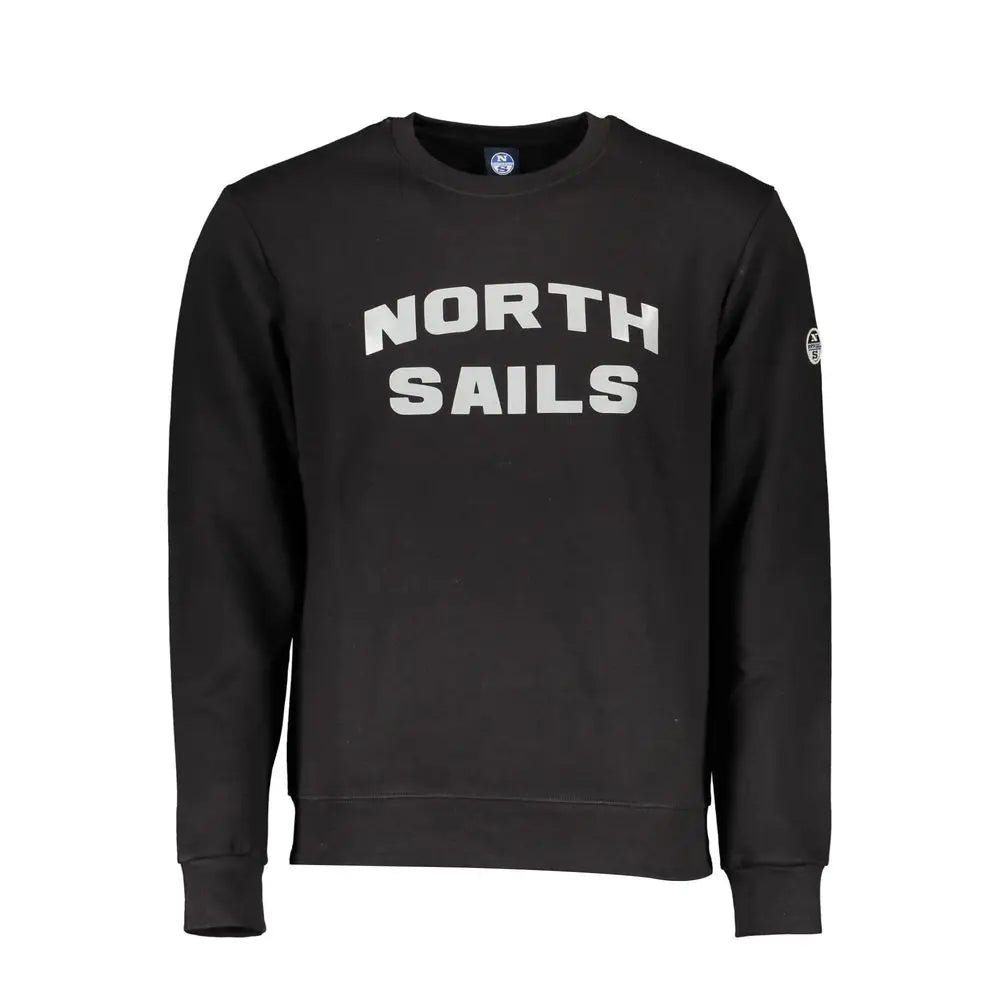 North Sails Black Cotton Men Sweater - XL - Sweaters