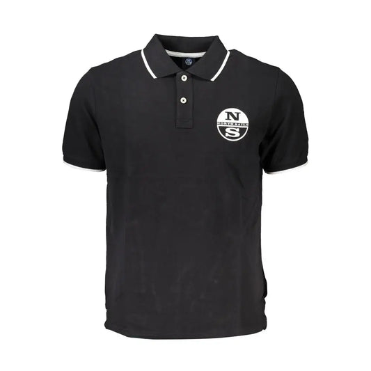 North Sails Black Cotton Polo Shirt - Polo Shirts
