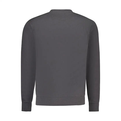 Mørkegrå North Sails sort bomuldssweater med ribkantede manchetter og kant