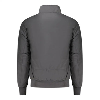 Mørk grå North Sails pufferjakke med høj krave og quiltet design