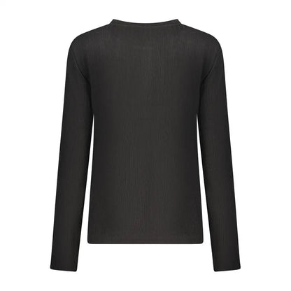 North Sails sort sweater i sort polyester: sort ribbet langærmet med crew hals