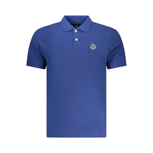 North Sails Blu Cotton herre polo i kongelig blå med hvid logo