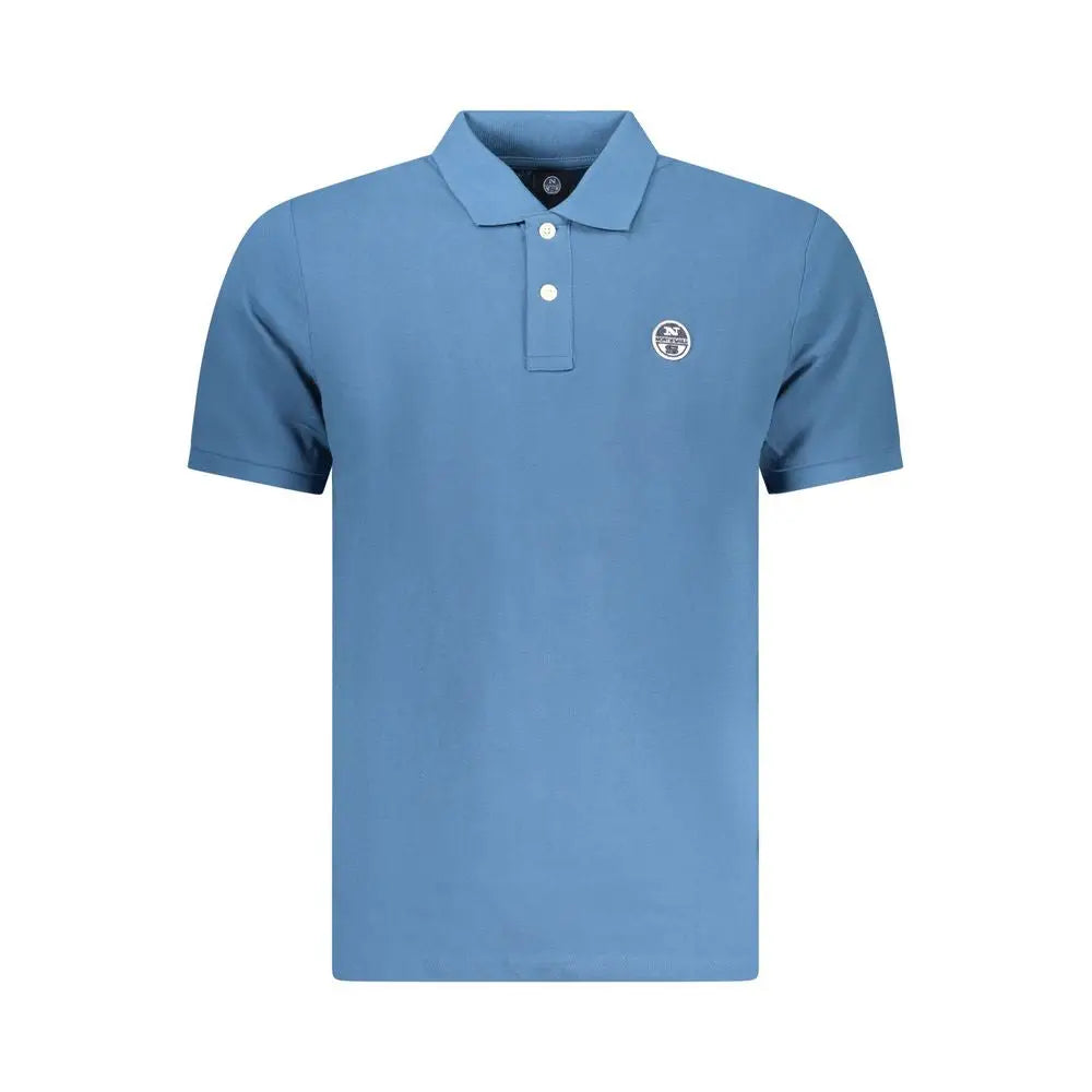 North Sails blå bomuld herre polo shirt i lys blå med logo