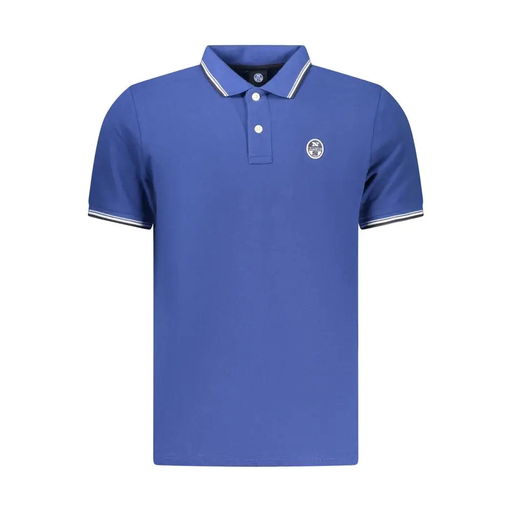Royal blå North Sails polo shirt i bomuld til mænd med navy trim