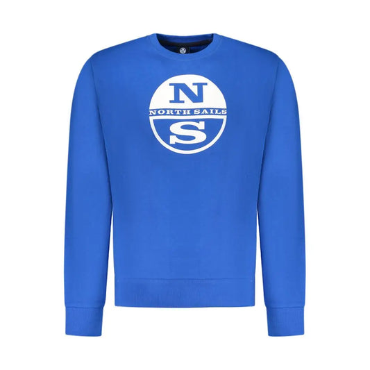 Royal blue North Sails crewneck sweatshirt with bold white NS logo