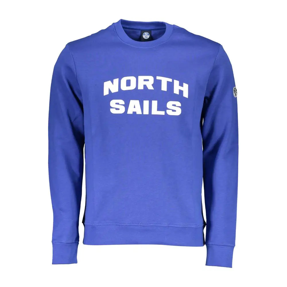 North Sails Blue Cotton Men Sweatshirt - Sweatshirts
