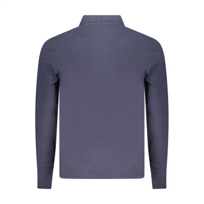 North sails blue mørkegrå langærmet polo i bomuld med krave