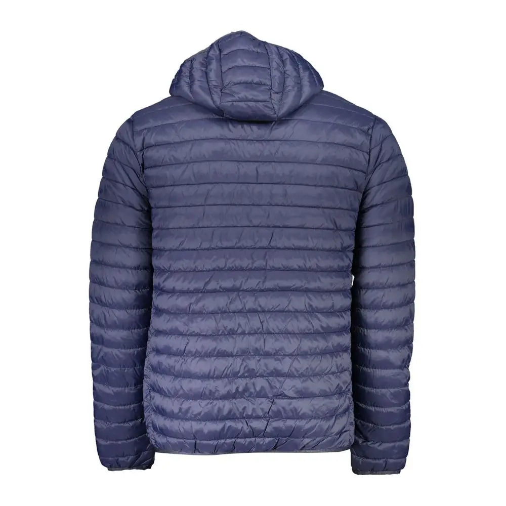North Sails blue polyamide navy quilted hooded puffer jacket for men