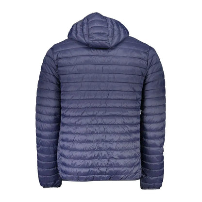 North Sails blue polyamide navy quilted hooded puffer jacket for men