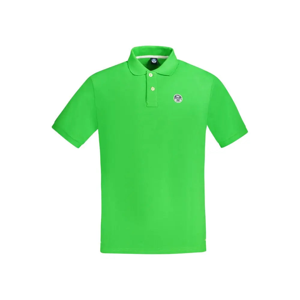 North Sails Green Cotton Men Polo Shirt - Polo Shirts