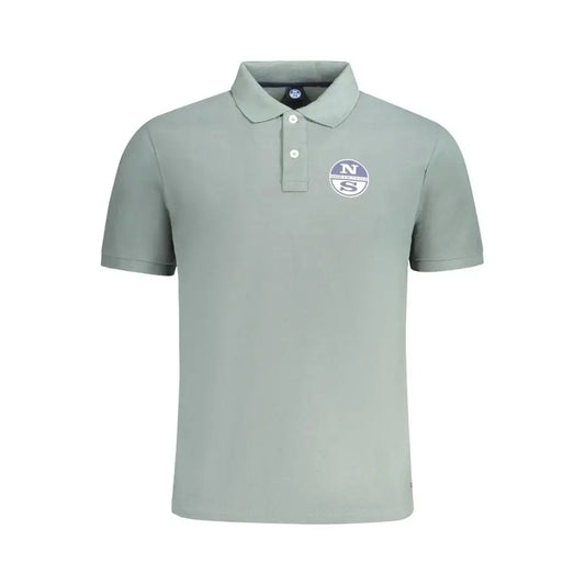North Sails Green Cotton Men Polo Shirt - Polo Shirts