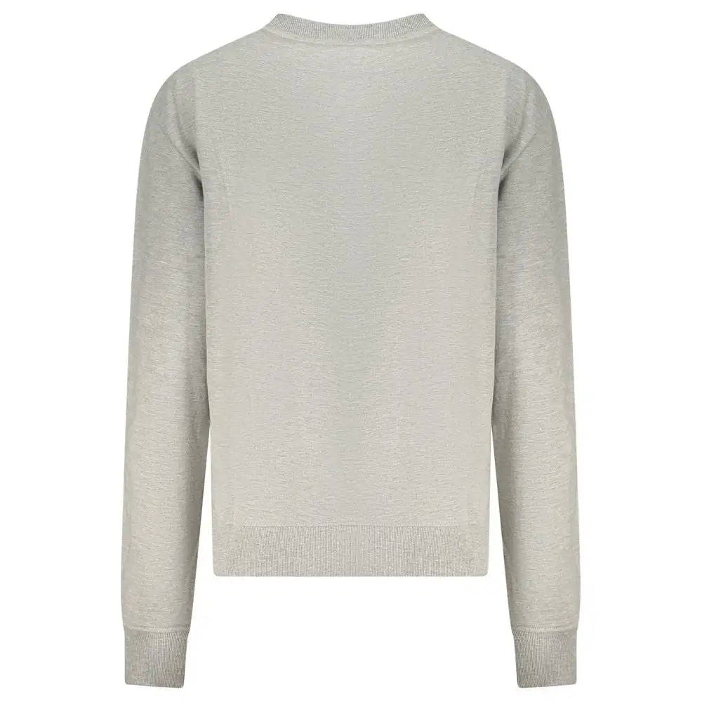 Blød lys grå strikket North Sails Grigio Cotton kvinders sweatshirt