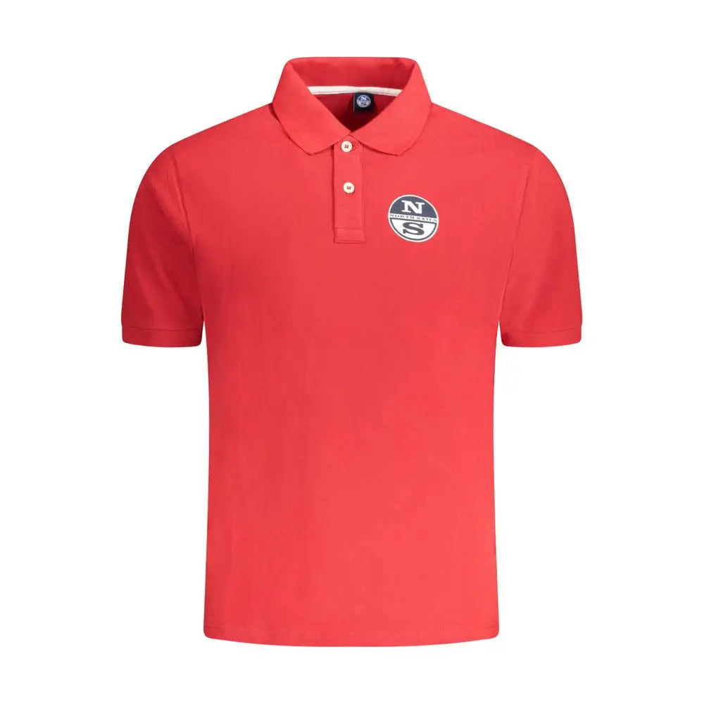 North Sails Red Cotton Men Polo Shirt - Polo Shirts
