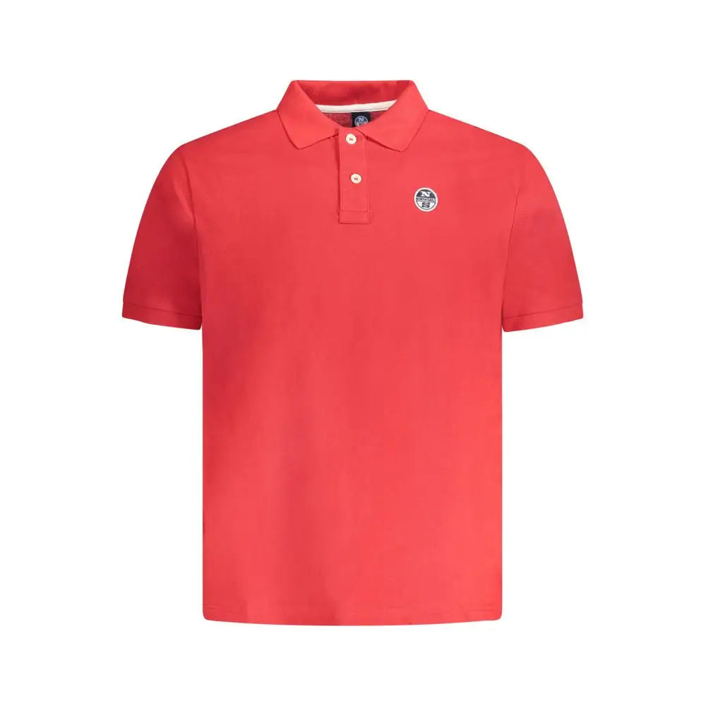 North Sails rød høj kvalitet bomuld herre polo shirt