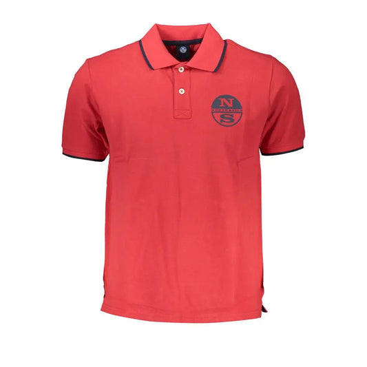 North Sails Red Cotton Polo Shirt - Polo Shirts