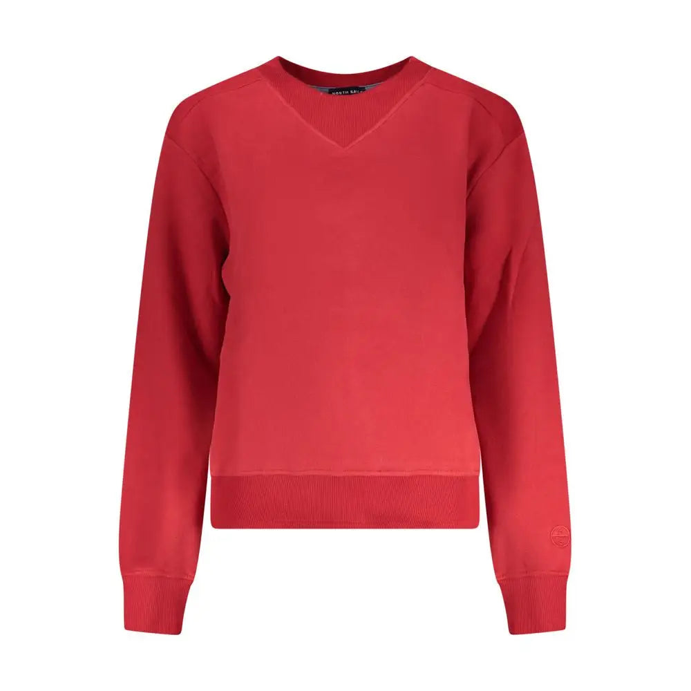 North sails red cotton kvinders sweatshirt med V-hals