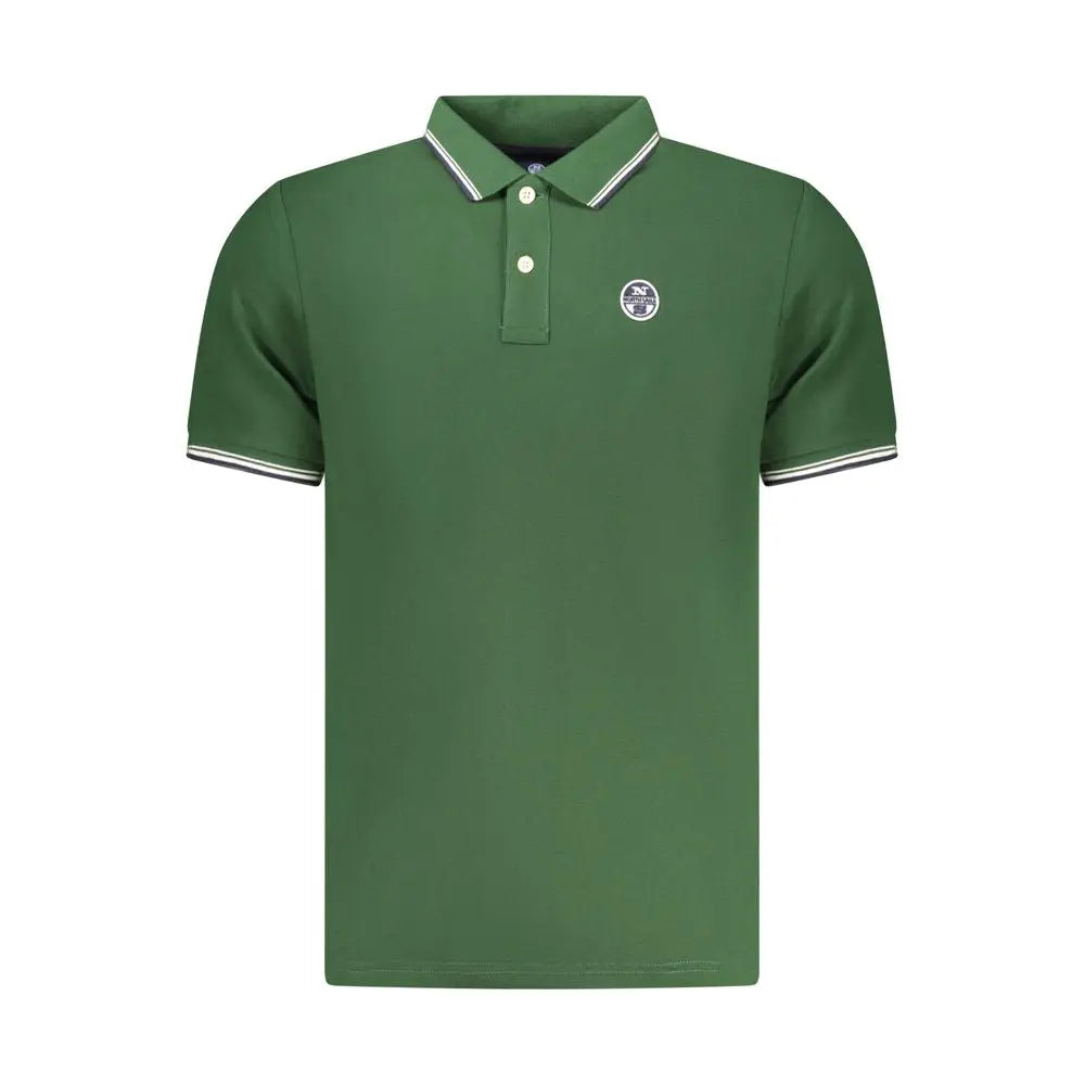 North Sails Verde Cotton herre polo i mørkegrøn med striber og logo
