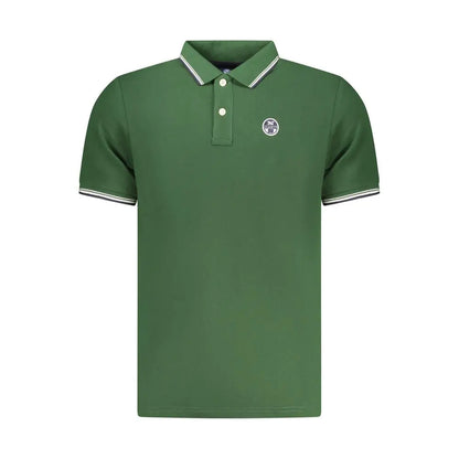 North Sails Verde Cotton herre polo i mørkegrøn med striber og logo