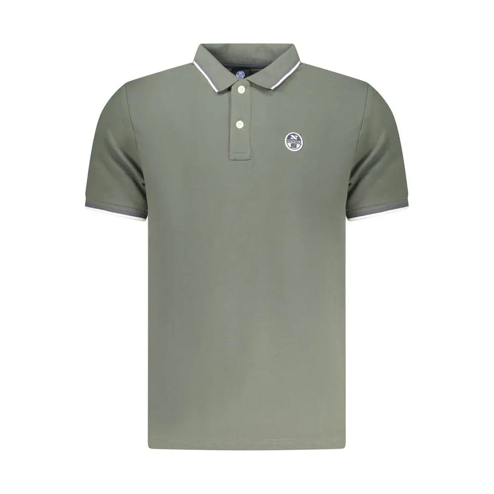 North Sails Verde Cotton Men Polo i olivengrøn med hvid trim