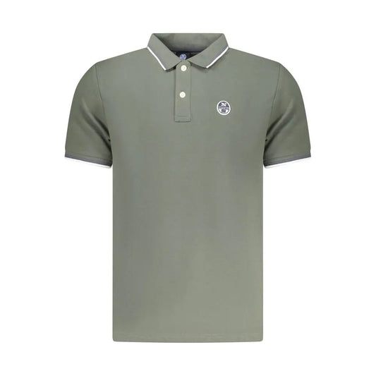 North Sails Verde Cotton Men Polo i olivengrøn med hvid trim
