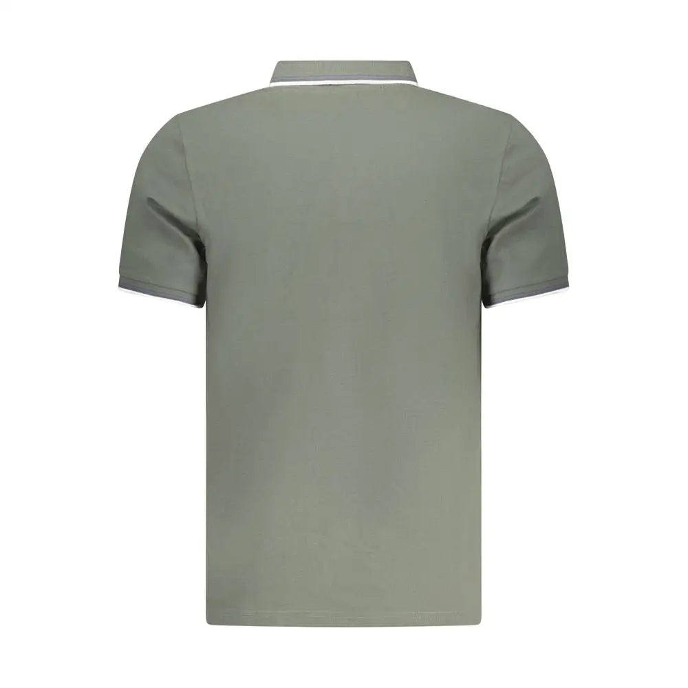 Sleek North Sails Verde cotton polo in olive green with white collar