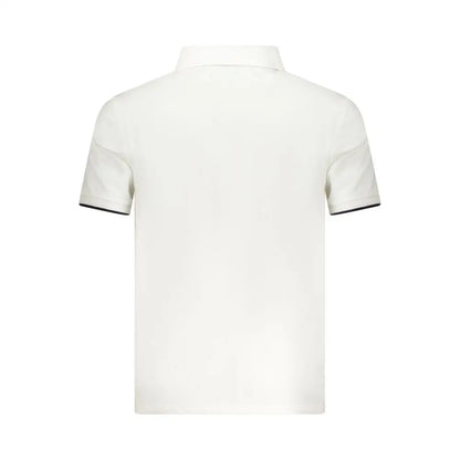 Hvid North Sails bomuld herre polo shirt med sort trim