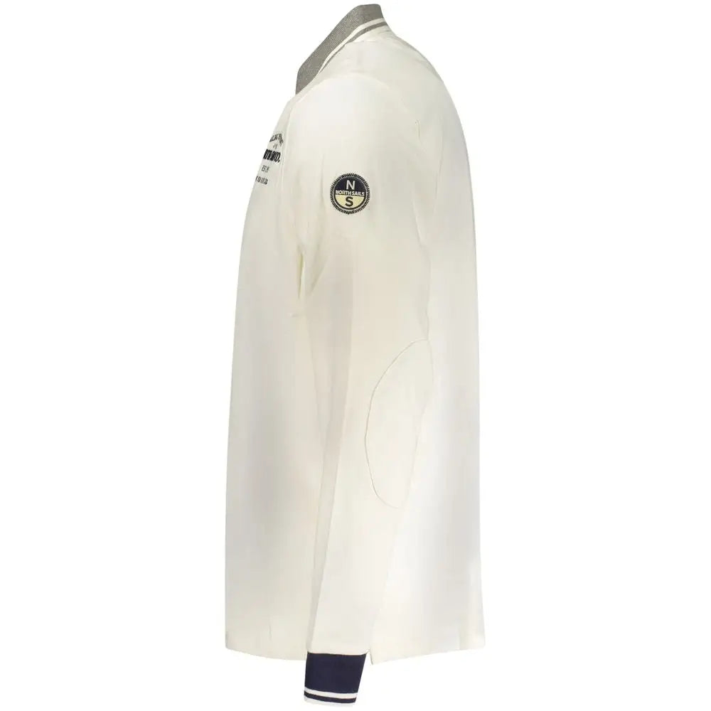 North Sails White Cotton Men Polo Shirt - Polo Shirts